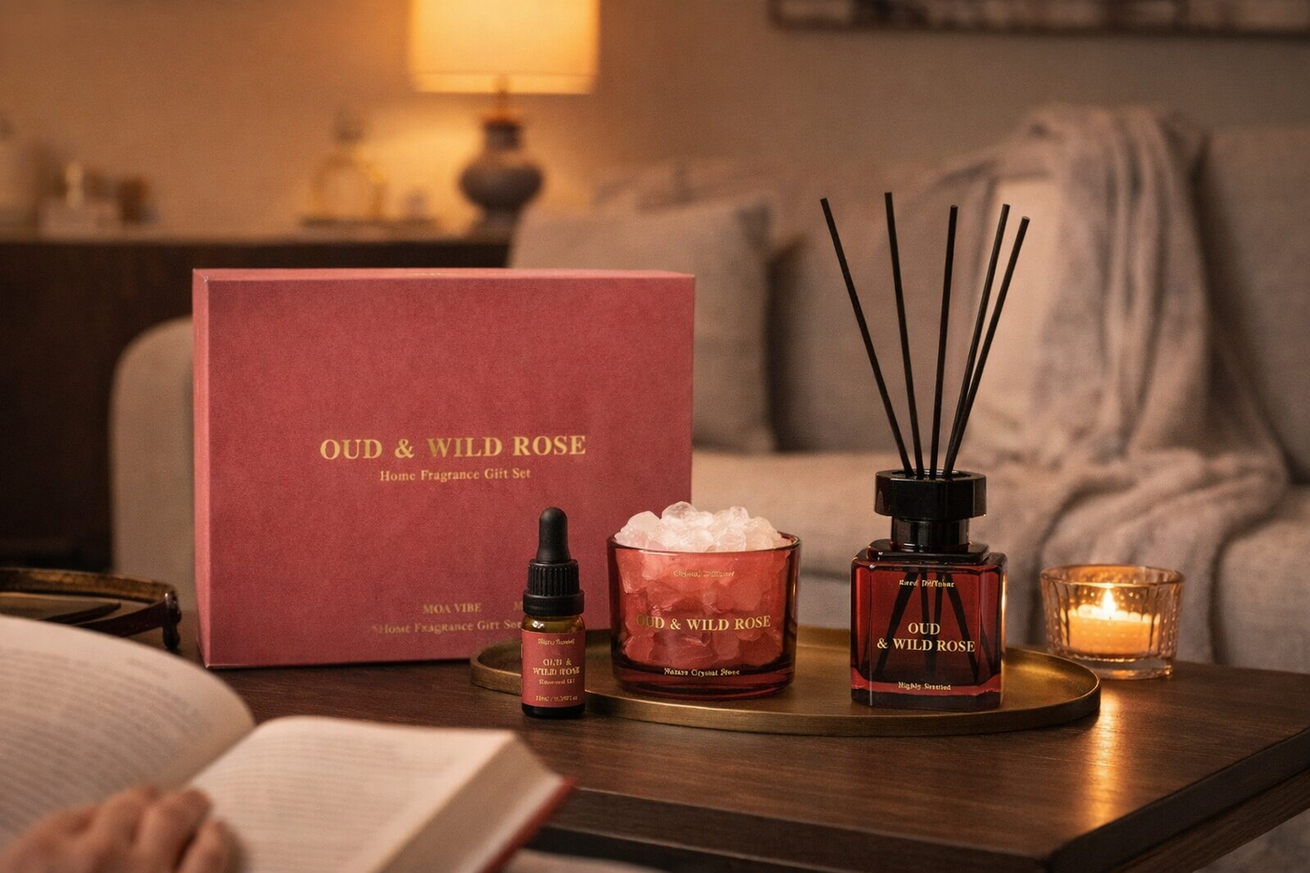 (Bestseller) MOA Vibe OUD & Wild Rose LUXE Diffuser