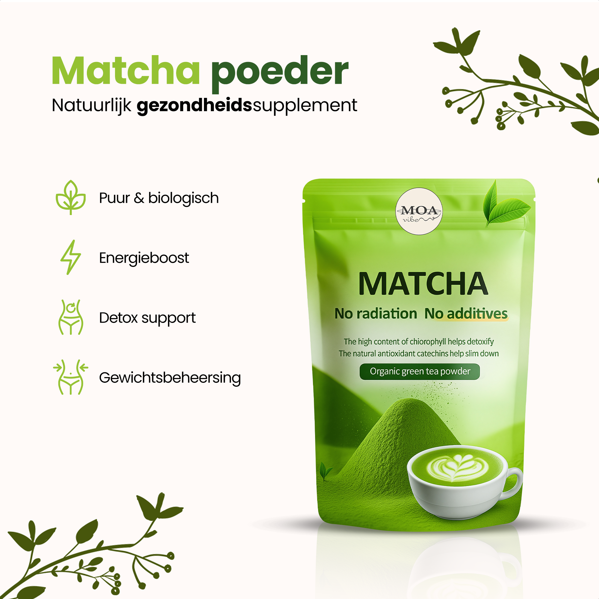 MOA Vibe Ceremoniële Matcha Poeder 50G